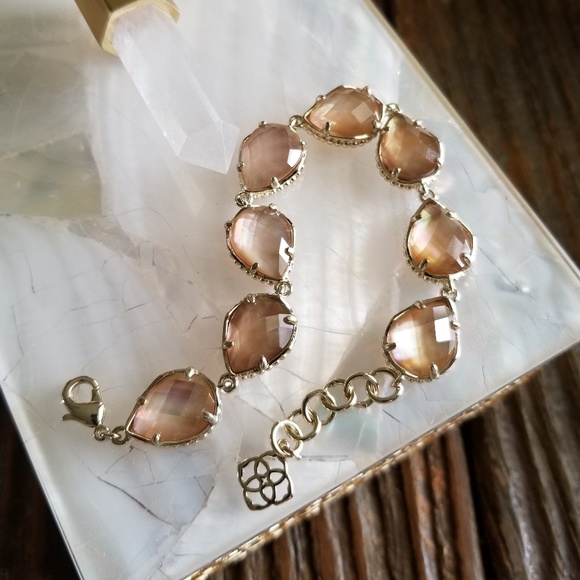 Rare 🦄 Kendra Scott Custom Brown Pearl Brynn - Picture 2 of 3